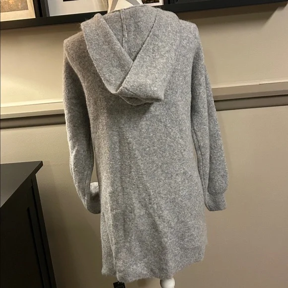 +BERYLL Vivian Cashmere Cropped Coat with Hood Coatigan, Shell Gray, OS, NWT